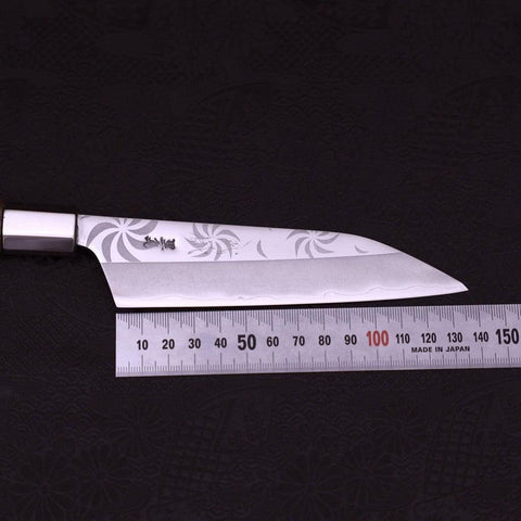 Petty Silver Steel #3 Kemanmon Walnussholz Griff 135mm-[Musashi]-[Japan-Küchenmesser]