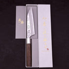 Petty Silver Steel #3 Kemanmon Walnussholz Griff 135mm-[Musashi]-[Japan-Küchenmesser]