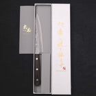 Petty Silver Steel #3 Nashiji Brauner Westlicher Griff 135mm-[Musashi]-[Japan-Küchenmesser]