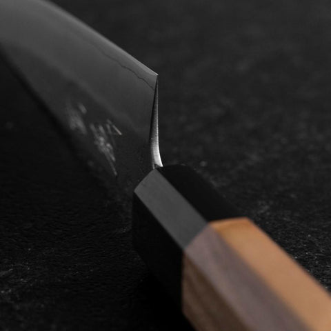 Petty Silver Steel #3 Nashiji Büffelhorn und Kirschholz Griff 150mm-[Musashi]-[Japan-Küchenmesser]