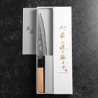 Petty Silver Steel #3 Nashiji Büffelhorn und Kirschholz Griff 150mm-[Musashi]-[Japan-Küchenmesser]