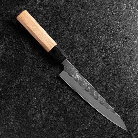 Petty Silver Steel #3 Nashiji Büffelhorn und Kirschholz Griff 150mm-[Musashi]-[Japan-Küchenmesser]