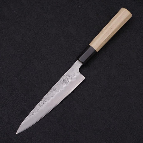 Petty Silver Steel #3 Nashiji Büffelhorn und Magnolienholz Griff 135mm-[Musashi]-[Japan-Küchenmesser]
