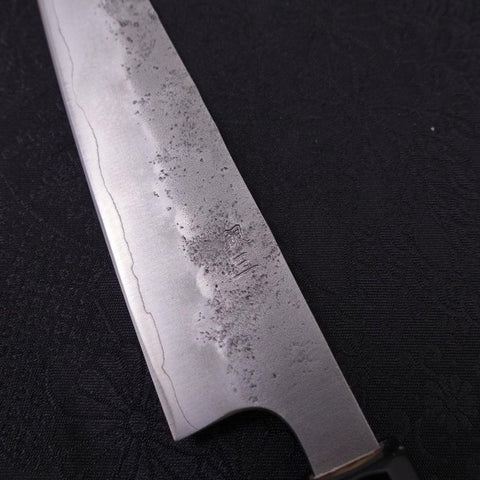 Petty Silver Steel #3 Nashiji Büffelhorn und Magnolienholz Griff 135mm-[Musashi]-[Japan-Küchenmesser]