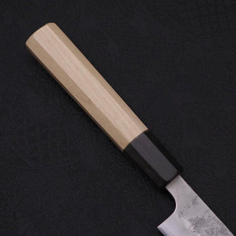 Petty Silver Steel #3 Nashiji Büffelhorn und Magnolienholz Griff 135mm-[Musashi]-[Japan-Küchenmesser]