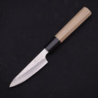 Petty Silver Steel #3 Nashiji Büffelhorn und Magnolienholz Griff 80mm-[Musashi]-[Japan-Küchenmesser]