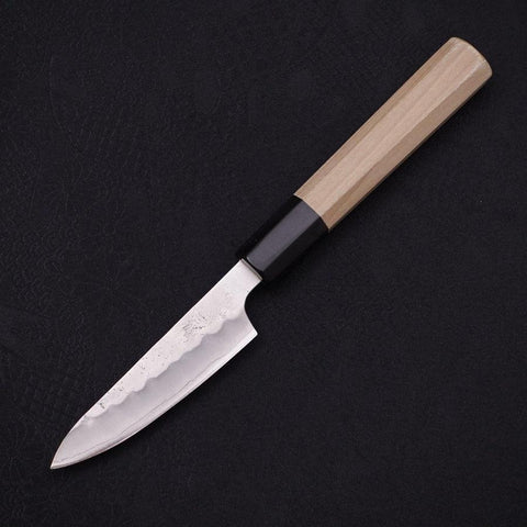 Petty Silver Steel #3 Nashiji Büffelhorn und Magnolienholz Griff 80mm-[Musashi]-[Japan-Küchenmesser]