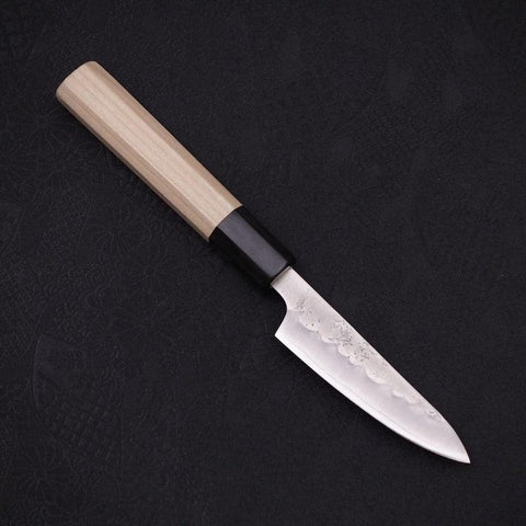 Petty Silver Steel #3 Nashiji Büffelhorn und Magnolienholz Griff 80mm-[Musashi]-[Japan-Küchenmesser]