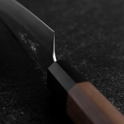Petty Silver Steel #3 Nashiji Büffelhorn und Walnussholz Griff 150mm-[Musashi]-[Japan-Küchenmesser]