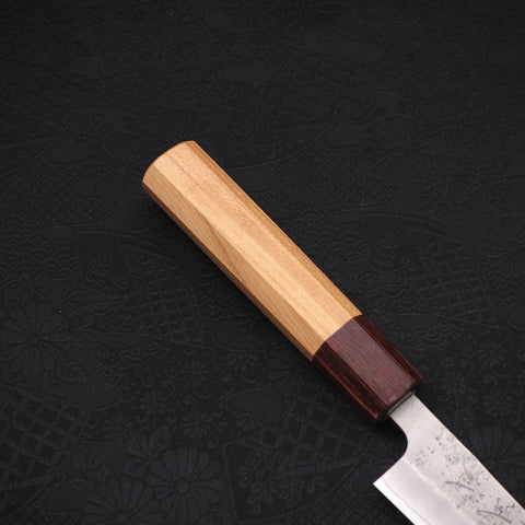 Petty Silver Steel #3 Nashiji Japanische Zelkove Griff 150mm-[Musashi]-[Japan-Küchenmesser]