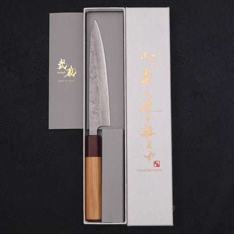 Petty Silver Steel #3 Nashiji Japanische Zelkove Griff 150mm-[Musashi]-[Japan-Küchenmesser]