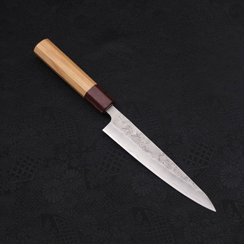 Petty Silver Steel #3 Nashiji Japanische Zelkove Griff 150mm-[Musashi]-[Japan-Küchenmesser]