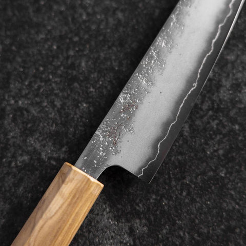 Petty Silver Steel #3 Nashiji Olivenholz Griff 130mm-[Musashi]-[Japan-Küchenmesser]