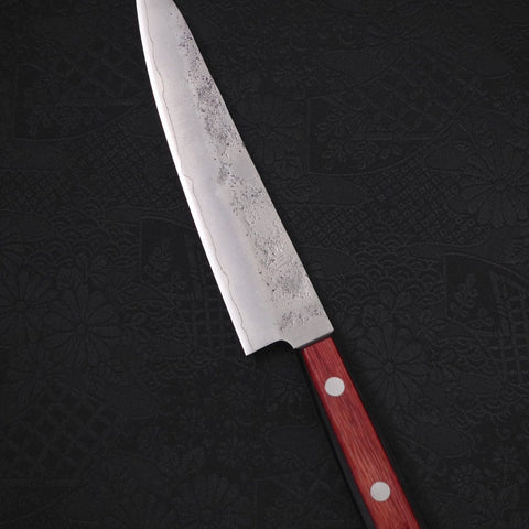 Petty Silver Steel #3 Nashiji Roter Westlicher Griff 135mm-[Musashi]-[Japan-Küchenmesser]