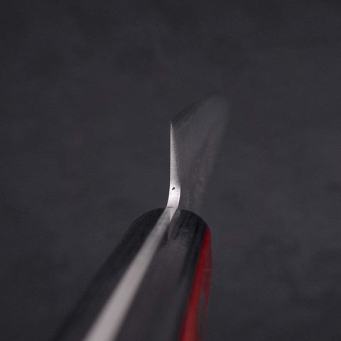 Petty Silver Steel #3 Nashiji Roter Westlicher Griff 135mm-[Musashi]-[Japan-Küchenmesser]