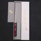 Petty Silver Steel #3 Nashiji Roter Westlicher Griff 135mm-[Musashi]-[Japan-Küchenmesser]