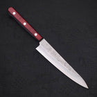 Petty Silver Steel #3 Nashiji Roter Westlicher Griff 135mm-[Musashi]-[Japan-Küchenmesser]