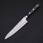 Petty Silver Steel #3 Nashiji Schwarzer Westlicher Griff 135mm-[Musashi]-[Japan-Küchenmesser]
