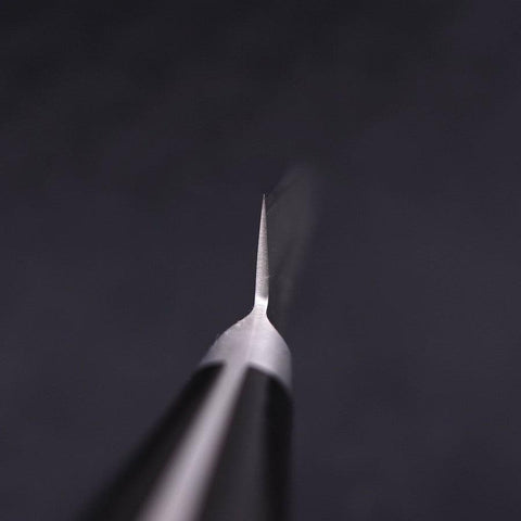 Petty Silver Steel #3 Nashiji Schwarzer Westlicher Griff 135mm-[Musashi]-[Japan-Küchenmesser]