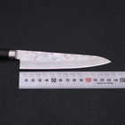 Petty Silver Steel #3 Nashiji Schwarzer Westlicher Griff 135mm-[Musashi]-[Japan-Küchenmesser]