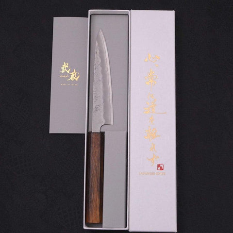 Petty Silver Steel #3 Nashiji Sumi Urushi Griff 135mm-[Musashi]-[Japan-Küchenmesser]