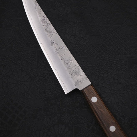 Petty Silver Steel #3, Nashiji Westlicher Griff in Braun, 135mm-[Musashi]-[Japan-Küchenmesser]