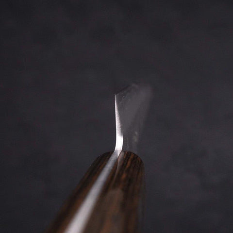 Petty Silver Steel #3, Nashiji Westlicher Griff in Braun, 135mm-[Musashi]-[Japan-Küchenmesser]