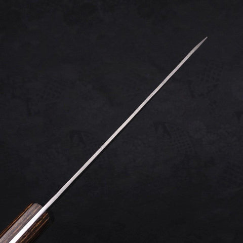 Petty Silver Steel #3, Nashiji Westlicher Griff in Braun, 135mm-[Musashi]-[Japan-Küchenmesser]