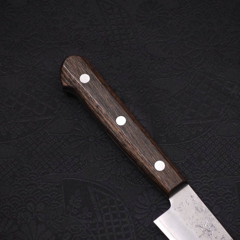 Petty Silver Steel #3, Nashiji Westlicher Griff in Braun, 135mm-[Musashi]-[Japan-Küchenmesser]