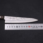 Petty Silver Steel #3, Nashiji Westlicher Griff in Braun, 135mm-[Musashi]-[Japan-Küchenmesser]