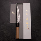 Petty Silver Steel #3 Nashiji Zelkove Griff 135mm-[Musashi]-[Japan-Küchenmesser]
