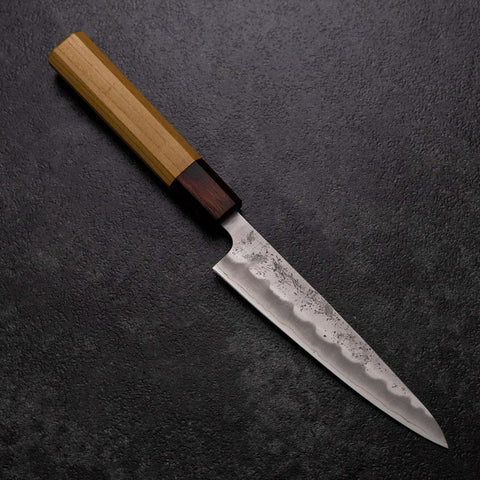 Petty Silver Steel #3 Nashiji Zelkove Griff 135mm-[Musashi]-[Japan-Küchenmesser]