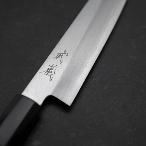 Petty Silver Steel #3 Poliert Büffelhorn und Ebenholz Griff 140mm-[Musashi]-[Japan-Küchenmesser]