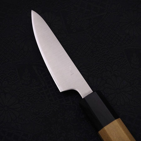 Petty Silver Steel #3 Poliert Büffelhorn und Magnolienholz Griff 80mm-[Musashi]-[Japan-Küchenmesser]