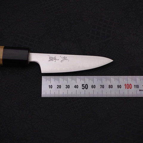 Petty Silver Steel #3 Poliert Büffelhorn und Magnolienholz Griff 80mm-[Musashi]-[Japan-Küchenmesser]