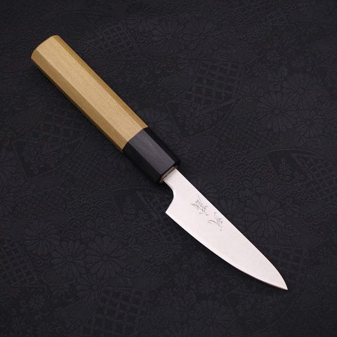 Petty Silver Steel #3 Poliert Büffelhorn und Magnolienholz Griff 80mm-[Musashi]-[Japan-Küchenmesser]