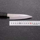 Petty Silver Steel #3 Poliert Schwarzer Ishime Urushi Griff 110mm-[Musashi]-[Japan-Küchenmesser]