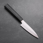 Petty Silver Steel #3 Poliert Schwarzer Ishime Urushi Griff 110mm-[Musashi]-[Japan-Küchenmesser]
