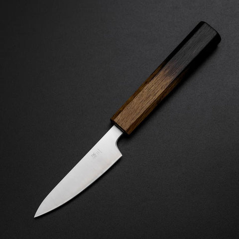 Petty Silver Steel #3 Poliert Yaki Urushi Griff 80mm-[Musashi]-[Japan-Küchenmesser]