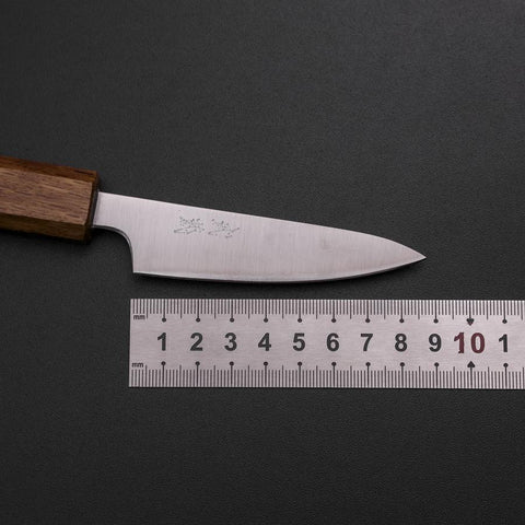 Petty Silver Steel #3 Poliert Yaki Urushi Griff 80mm-[Musashi]-[Japan-Küchenmesser]