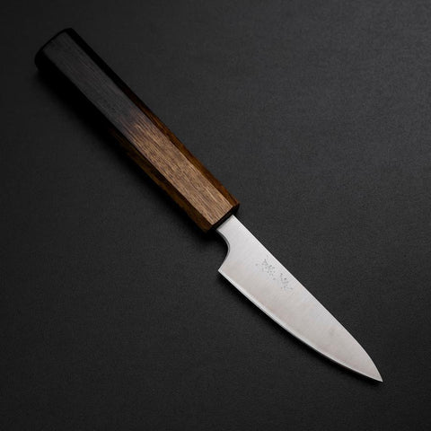 Petty Silver Steel #3 Poliert Yaki Urushi Griff 80mm-[Musashi]-[Japan-Küchenmesser]