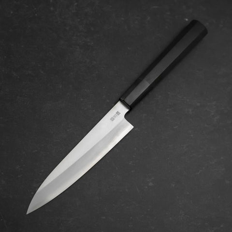 Petty Silver Steel #3 Polished Buffalo Ebony Handle 110mm (4.3”)-[Musashi]-[Japan-Küchenmesser]