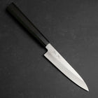 Petty Silver Steel #3 Polished Buffalo Ebony Handle 110mm (4.3”)-[Musashi]-[Japan-Küchenmesser]