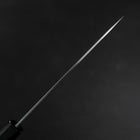 Petty Silver Steel #3 Polished Buffalo Ebony Handle 140mm (5.5”)-[Musashi]-[Japan-Küchenmesser]