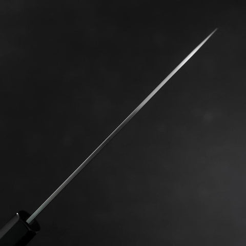 Petty Silver Steel #3 Polished Buffalo Ebony Handle 140mm (5.5”)-[Musashi]-[Japan-Küchenmesser]