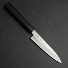 Petty Silver Steel #3 Polished Buffalo Ebony Handle 140mm (5.5”)-[Musashi]-[Japan-Küchenmesser]