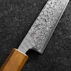 Petty Silver Steel #3 Tsuchime Damast Yaki Urushi Griff 140mm-[Musashi]-[Japan-Küchenmesser]