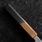 Petty Silver Steel #3 Tsuchime Damast Yaki Urushi Griff 140mm-[Musashi]-[Japan-Küchenmesser]