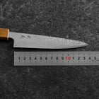 Petty Silver Steel #3 Tsuchime Damast Yaki Urushi Griff 140mm-[Musashi]-[Japan-Küchenmesser]