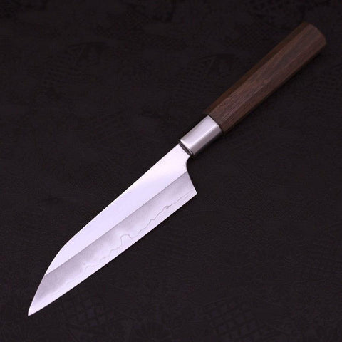 Petty Silver Steel #3 Walnussholz Kiku Griff 135mm-[Musashi]-[Japan-Küchenmesser]